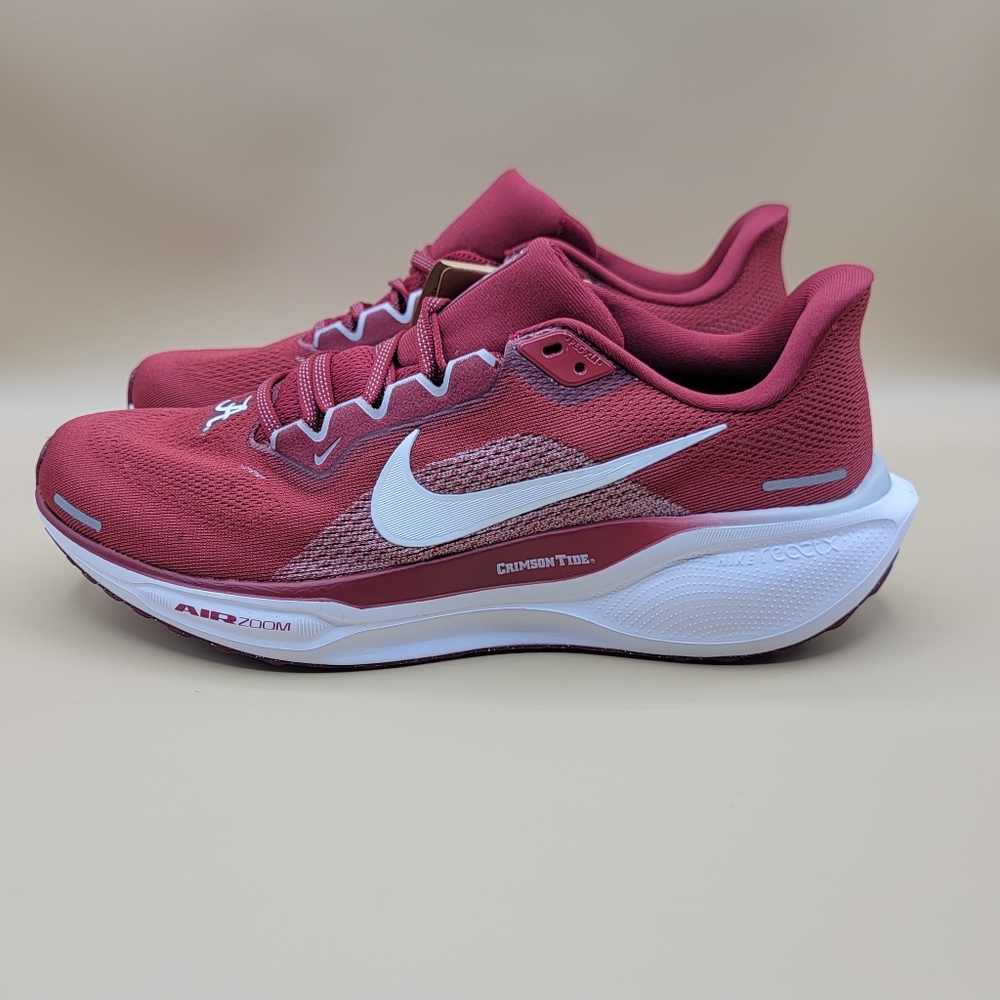 Nike Air Zoom Pegasus 41 Alabama Rolltide Men's Running Shoes Size 10 Crimson